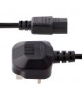 Cable bs1363 a c13 startech 3m - macho - hembra - negro