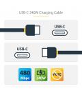 Cable usb tipo c startech 4m - macho - macho - negro