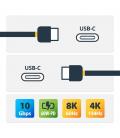 Cable usb tipo c startech 0.5m - macho - macho - negro