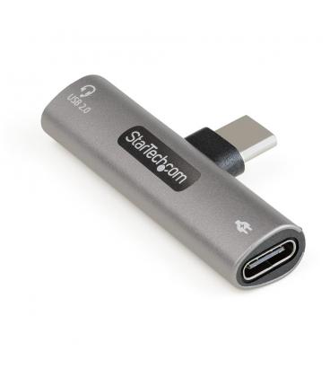 Adaptador audio y carga usb tipo c startech macho - hembra