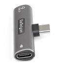 Adaptador audio y carga usb tipo c startech macho - hembra