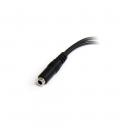 Cable mini jack 3.5mm startech macho - hembra - negro
