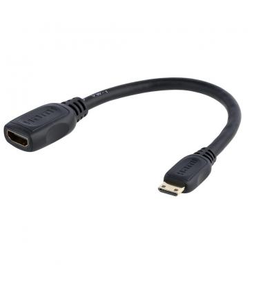 Cable mini hdmi a hdmi startech 0.125m - macho - hembra - negro