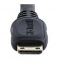 Cable mini hdmi a hdmi startech 0.125m - macho - hembra - negro