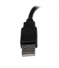 Cable usb tipo a startech 0.15m - macho - hembra - negro