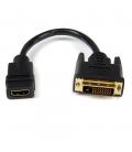 Cable dvi - d a hdmi startech 0.20m - macho - hembra - negro
