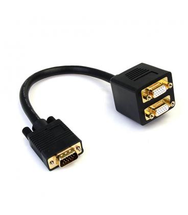 Cable vga startech 0.3m - macho - hembra - negro