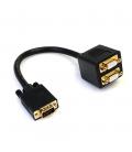 Cable vga startech 0.3m - macho - hembra - negro