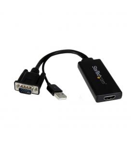 Adaptador vga a hdmi startech macho - hembra - negro + alimentacion usb