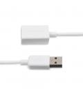 Cable usb tipo a startech 1m - macho - hembra - blanco