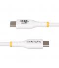 Cable usb tipo c startech 4m - macho - macho - blanco