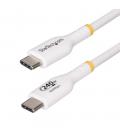 Cable usb tipo c startech 1m - macho - macho - blanco