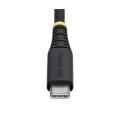 Cable usb tipo c startech 3m - macho - macho - negro trenzado