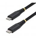 Cable usb tipo c startech 0.15m - macho - macho - negro trenzado