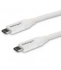 Cable usb tipo c startech 4m - macho - macho - blanco