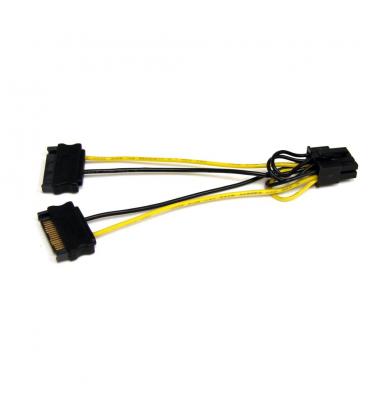 Cable 2x sata a pci express 8 pines startech 0.15m