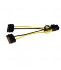 Cable 2x sata a pci express 8 pines startech 0.15m