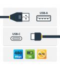 Cable usb tipo a a usb tipo c startech 1m - macho - macho - blanco