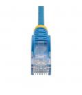 Cable de red startech latiguillo rj45 lszh utp cat6 2m azul