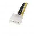 Cable 2x lp4 a pci express 8 pines startech 0.15m