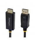 Cable displayport a hdmi startech 2m - macho - macho - negro