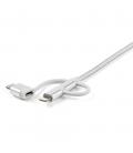 Cable usb tipo a a micro usb - usb tipo c - lightning startech 1m - macho - macho - plata trenzado