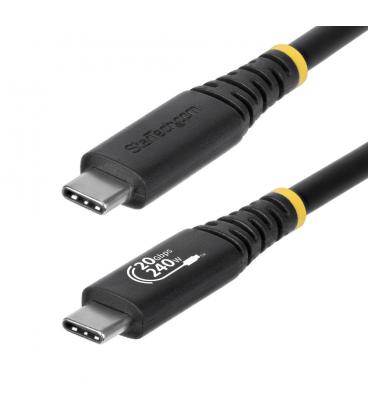 Cable usb tipo c staretch 2m - macho - macho - negro