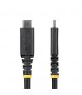 Cable usb tipo c staretch 2m - macho - macho - negro