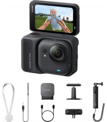 Cámara digital deportiva insta360 go ultra pack creador/ 4k/ ángulo de visión 360º/ negra