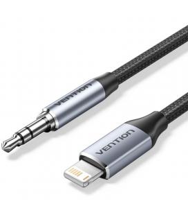Adaptador audio vention bmchg/ jack 3.5 macho - lightning macho/ 1.5m/ gris