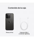 Telefono movil smartphone apple iphone 14 pro 5g - 128gb - 6.1 pulgadas negro acondicionado