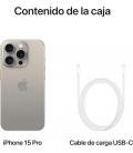 Telefono movil smartphone apple iphone 15 pro 5g - 128gb - 6.1 pulgadas titanium acondicionado