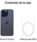Telefono movil smartphone apple iphone 15 pro max 5g - 256gb - 6.7 pulgadas azul acondicionado