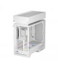 Caja ordenador gaming deepcool cl6600 wh atx rgb cristal templado blanca y madera
