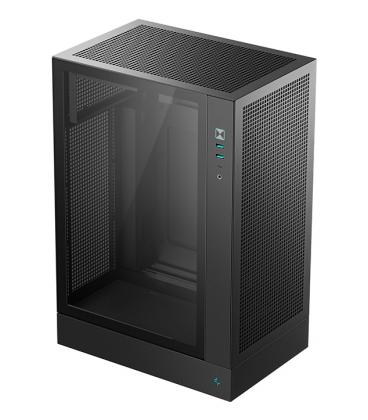Caja ordenador gaming deepcool ch170 plus matx cristal templado negra