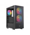 Caja ordenador gaming einarex p100 atx rgb cristal templado negra