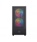 Caja ordenador gaming einarex p100 atx rgb cristal templado negra