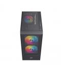 Caja ordenador gaming einarex p100 atx rgb cristal templado negra