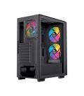 Caja ordenador gaming einarex p100 atx rgb cristal templado negra