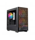 Caja ordenador gaming einarex pm400 matx rgb cristal templado negra