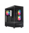 Caja ordenador gaming einarex s500 atx rgb cristal templado negra