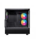 Caja ordenador gaming einarex s500 atx rgb cristal templado negra