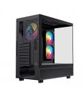 Caja ordenador gaming einarex s500 atx rgb cristal templado negra