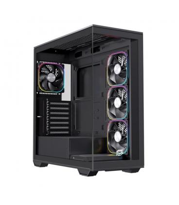 Caja ordenador gaming einarex s700 rgb atx cristal templado negra