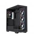 Caja ordenador gaming einarex s700 rgb atx cristal templado negra