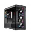 Caja ordenador gaming einarex zm800 matx rgb cristal templado negra