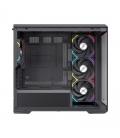 Caja ordenador gaming einarex zm800 matx rgb cristal templado negra