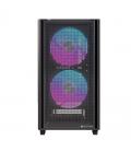 Caja ordenador gaming einarex pm150 matx rgb cristal templado negro