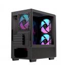 Caja ordenador gaming einarex pm150 matx rgb cristal templado negro