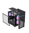 Caja ordenador gaming einarex pm150 matx rgb cristal templado negro